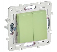 SKANDY Выключатель 2-клавишный 10А SK-V04M мятный  SK-V20-0-10-K06  IEK