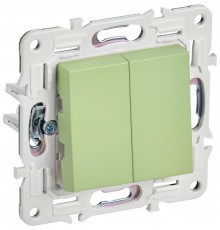 SKANDY Выключатель 2-клавишный 10А SK-V04M мятный  SK-V20-0-10-K06  IEK