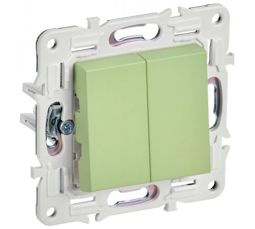 SKANDY Выключатель 2-клавишный 10А SK-V04M мятный  SK-V20-0-10-K06  IEK