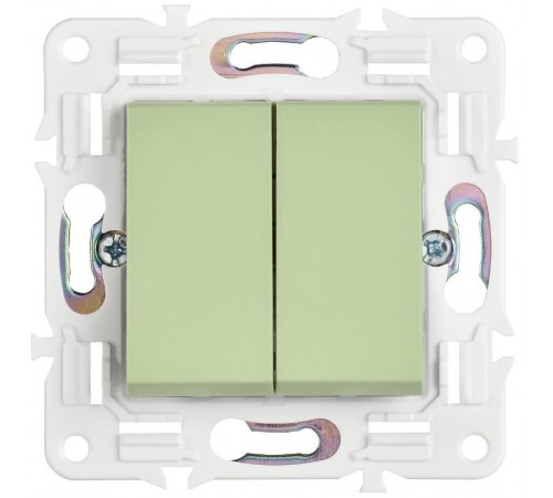 SKANDY Выключатель 2-клавишный проходной 10А SK-V05M мятный  SK-V22-0-10-K06  IEK