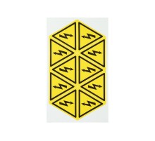 Наклейка знак электробезопасности "Опасность поражения электротоком" 50х50х50 мм  50шт.  56-0006-2  REXANT