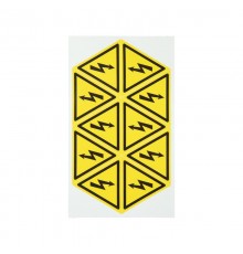 Наклейка знак электробезопасности "Опасность поражения электротоком" 50х50х50 мм  50шт.  56-0006-2  REXANT