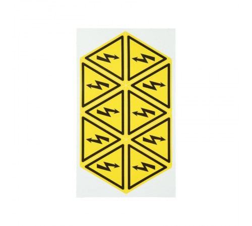 Наклейка знак электробезопасности "Опасность поражения электротоком" 50х50х50 мм  50шт.  56-0006-2  REXANT