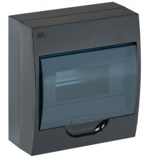 Корпус пластиковый навесной на 8 модулей ЩРН-П-8 черный IP41 KREPTA 3  MKP12-N-08-41-K02  IEK