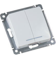 Механизм выключателя двухклавишного с индикацией  ВС10-452  HEGEL