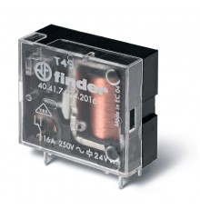 Миниатюрное универсальное электромеханическое реле; монтаж на печатную плату; выводы с шагом 3.5мм; 1CO 10A; контакты AgCdO  404170062000  Finder