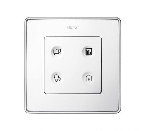 Сенсорный 4-кл выключатель с тематической маркировкой Т2, белый  8000644-030  Simon