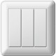 Wessen 59 Белый Выключатель 3-клавишный 16А (сх.05) (в сборе)  VS0516-351-18  Schneider Electric