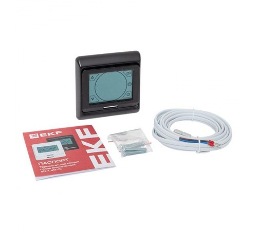 Сенсорный термостат для теплых полов электронный черный 16А 230В  ett-3b  EKF