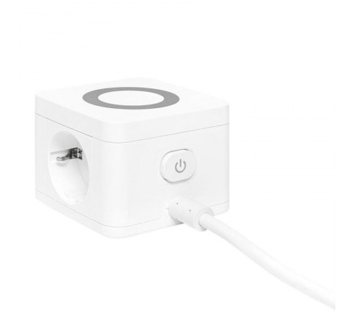 Удлинитель "Куб" 2 гнезда 3USB 2,4А+зарядное устройство 1,3 метра 1мм2  UBA-CUB-3-WC  EKF