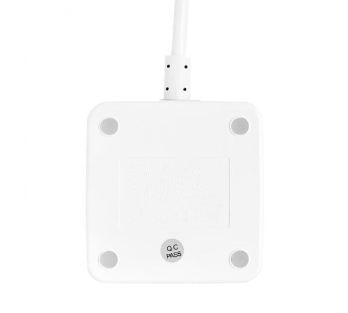 Удлинитель "Куб" 2 гнезда 3USB 2,4А+зарядное устройство 1,3 метра 1мм2  UBA-CUB-3-WC  EKF