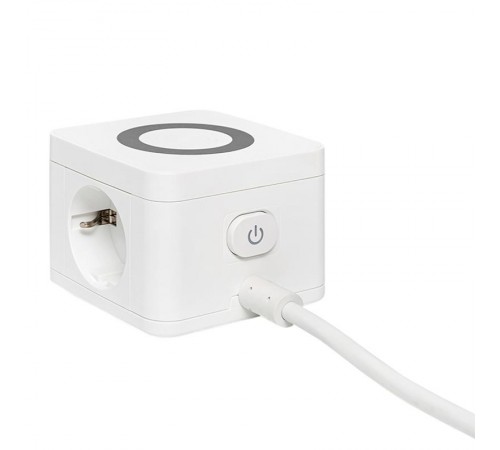 Удлинитель "Куб" 2 гнезда 3USB 2,4А+зарядное устройство 1,3 метра 1мм2  UBA-CUB-3-WC  EKF