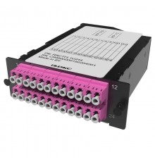 Претерминированная кассета 24ОВ 50/125 OM4, 2xMTP(12)f/12xLC Duplex, 1 HU  RNCTFL1U244  DKC