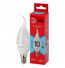 Лампа светодиодная LED BXS-10W-840-E14 R (диод, свеча на ветру, 10Вт, нейтр, E14)  Б0051849  ЭРА