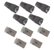 Набор разъемов сетевых №2 (5 разъемов FTP, 5 колпачков)  06-0072-A5  REXANT