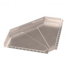 Угол горизонтальный 90 градусов Стандарт INOX (AISI 409) 600х80  PR16.3573  Промрукав