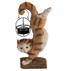 Садовый светильник Кот Акробат ERASF22-01 на солнечной батарее, полистоун, 37 см  Б0053352  ЭРА