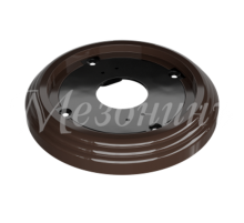 Рамка одноместная пластиковая, D 92x14 мм, цвет - коричневый, серия УСАДЬБА, ТМ МЕЗОНИНЪ