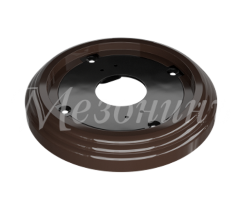 Рамка одноместная пластиковая, D 92x14 мм, цвет - коричневый, серия УСАДЬБА, ТМ МЕЗОНИНЪ