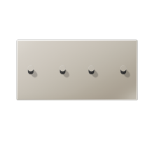 Центральная плата, 2 поста, для горизонтальной установки, тумблеры 2+2, конус; металл; нержавеющая сталь; LS1912  ES12-250K1  Jung