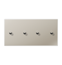 Центральная плата, 2 поста, для горизонтальной установки, тумблеры 2+2, конус; металл; нержавеющая сталь; LS1912  ES12-250K1  Jung