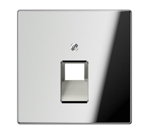 Крышка для ординарной телефонной и компютерной розетки  UAE; полированный хром  GCR2969-1UA  Jung