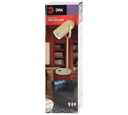 Светильник настольный N-117-Е27-40W-BG бежевый (12/48)  Б0047194  ЭРА