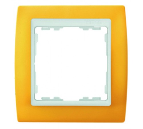 Simon 82 Рамка декоративная, 4 поста, S82, жёлтый-белый  82642-62  Simon