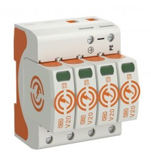 Устройства защиты от импульсных перенапряжений УЗИП для силовых сетей 4 пол. (Класс II), 550 В (V20-4-550)  5095214  OBO Bettermann