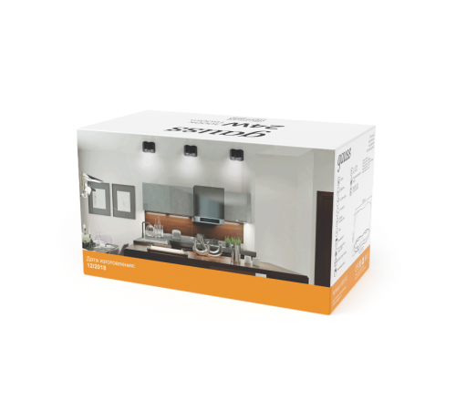 Светильник светодиодный накладной HD033 24W (черный/черный) 3000K 180x100*100мм  HD033  Gauss