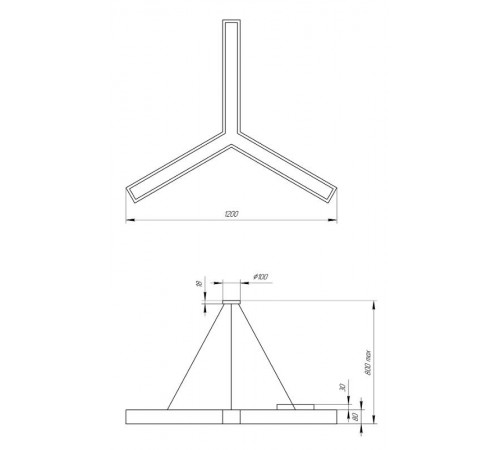 Светильник светодиодный Geometria Igrek SPO-144-W-40K-066 66Вт 4000К 4000Лм IP40 1200*1200*80 белый подвесной  Б0050572  ЭРА