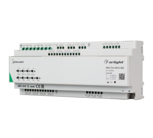 INTELLIGENT ARLIGHT Релейный модуль KNX-724-SW10-DIN (BUS, 24х10A)  025664  Arlight