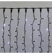 Гирлянда "Светодиодный Дождь" 2х1,5м, постоянное свечение, черный провод "КАУЧУК", 230 В, диоды БЕЛЫЕ, 360 LED  237-125  NEON-NIGHT