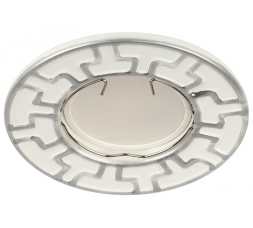 Светильник встраиваемый ST5 CH/WH штампованный MR16,12V/220V, 50W белый/хром  Б0036484  ЭРА