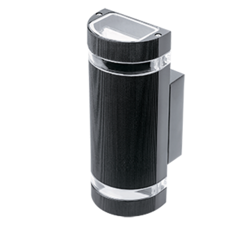 Светильник садово-парковый Enigma настенный архитектурный, 2xGU10, 100*105*300mm, 170-240V / 50Hz, 2xMax.50W, IP54  GD162  Gauss