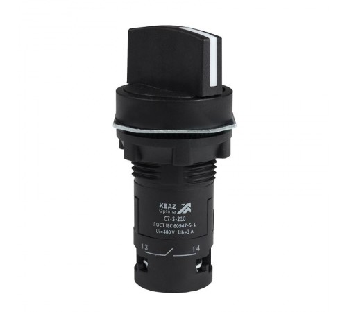 Переключатель 2 положения OptiSignal Compact D22 C7-S-201 черный 1НЗ XB7ND22  362135  КЭАЗ