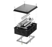 Коробка огнестойкая для о/п 40-0320-FR2.5-40 Е15-Е120 RAL9005 200х150х75 (5 шт/кор) черная  40-0320-9005-FR2.5-40  Промрукав