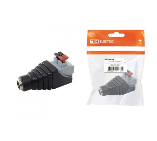 Разъём питания гнездо 2.1х5.5 с быстрозажимной колодкой, инд. упаковка  SQ1809-0041  TDM