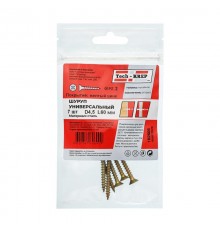 Саморез ШУж 4,5х60 пот. гол. (7 шт) - пакет ( 0,03 кг)  102505  Tech-KREP