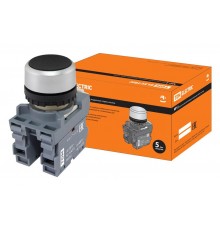 Кнопка с фиксацией MP2-20B в сборе d22мм 1з+1р черная  SQ0747-0012  TDM