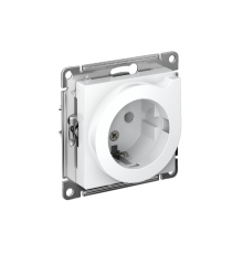 AtlasDesign Белый Розетка с заземлением со шторками с выталк., 16А, механизм  ATN000147  SE