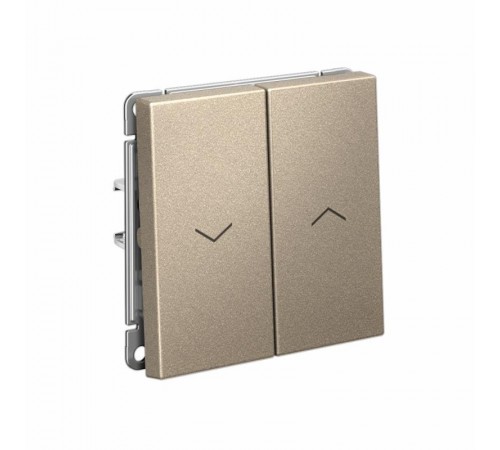 ArtGallery Шампань Выключатель для Жалюзи 2-клавишный , 2х сх.4, 10А, механизм  GAL000519  SE
