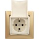 Valena Сл. кость Розетка 1-ая с/з с крышкой защ. шторки IP21  774322  Legrand