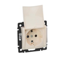 Valena Сл. кость Розетка 1-ая с/з с крышкой защ. шторки IP21  774322  Legrand