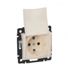 Valena Сл. кость Розетка 1-ая с/з с крышкой защ. шторки IP21  774322  Legrand