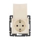 Valena Сл. кость Розетка 1-ая с/з с крышкой защ. шторки IP21  774322  Legrand