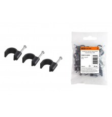 Скоба 8мм круглая пластиковая (черная) (50шт)  SQ0514-0043  TDM