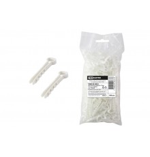 Дюбель-хомут для плоского кабеля 6-12мм белый (100шт)  SQ0539-0033  TDM