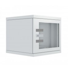 Шкаф настенный WZ-7240-20-A3-011-BNP (19"),с.Z-BOX,12U,632x600х600мм,со стекл.дв.,с откр.стенк.и,без накл.на дв.,сер.(RAL 7035)собр.  417144  Zpas