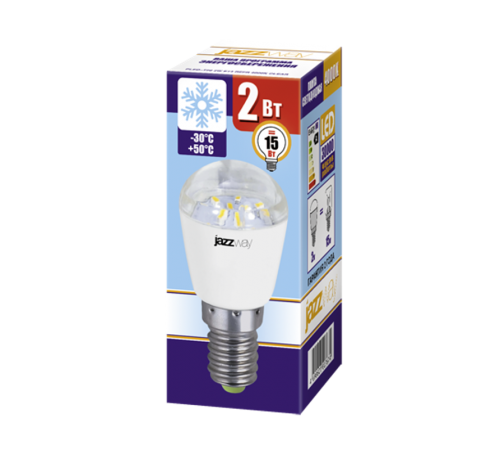 Лампа светодиодная LED 2Вт E14 220В 4000К PLED- T26 CLEAR REFR каплевидная  1007667  Jazzway
